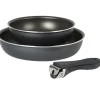 Gifi Cuisson^Poêle anti adhérente grise x2