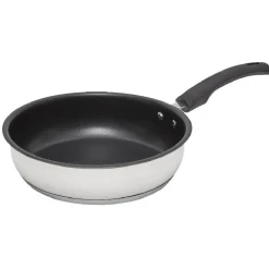 Gifi Cuisson^Poêle anti adhésive inox poignée bakélite noire