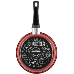 Gifi Cuisson^Poêle ronde inscription Healthy Cooking rouge et noir