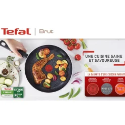 Gifi Cuisson^Poêle Téfal effet pierre grise et noire Ø30cm