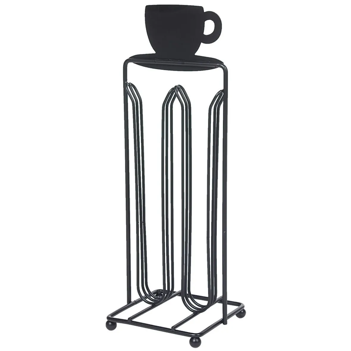 Gifi Rangement De Cuisine^Porte capsules à café en métal design tasse noir