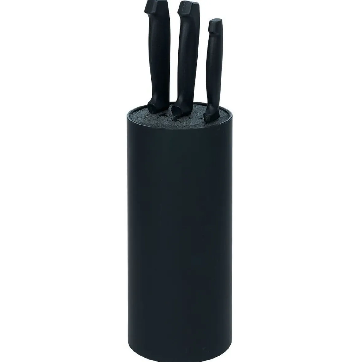 Gifi Rangement De Cuisine^Porte couteaux plastique noir Ø11xH22,5cm