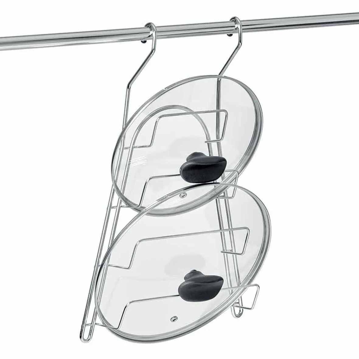 Gifi Rangement De Cuisine^Porte couvercle en inox pour barre de crédence