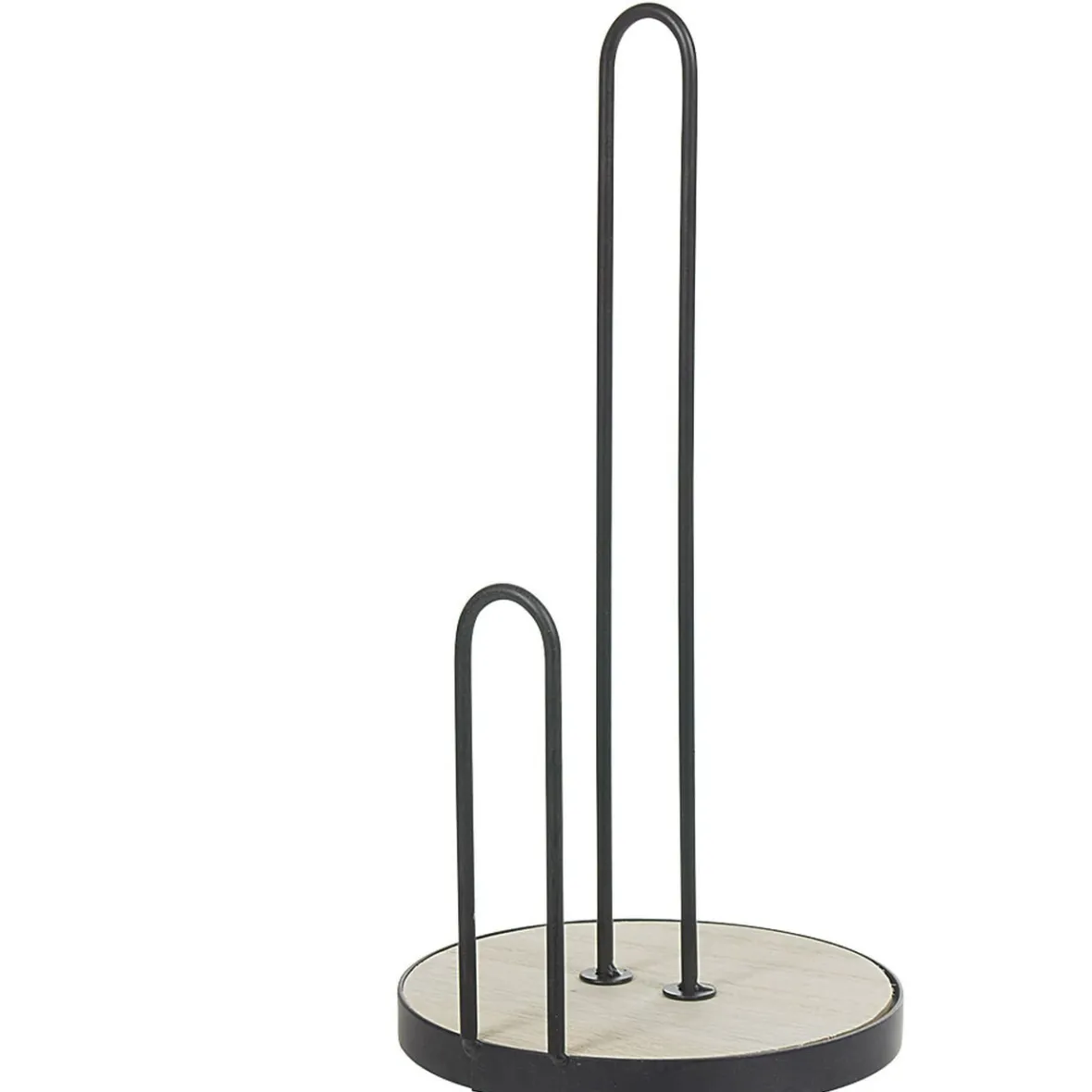 Gifi Rangement De Cuisine^Porte essuie-tout métal bambou beige noir