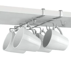 Gifi Rangement De Cuisine^Porte tasse x10 Metaltex à fixer sur étagère