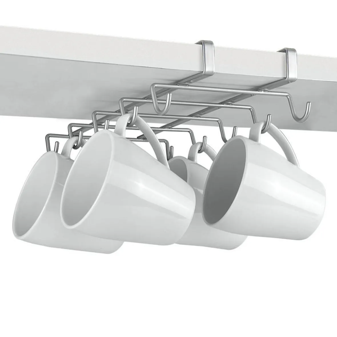 Gifi Rangement De Cuisine^Porte tasse x10 Metaltex à fixer sur étagère