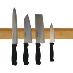 Gifi Rangement De Cuisine^Porte-couteaux magnétique bambou et métal L40cm