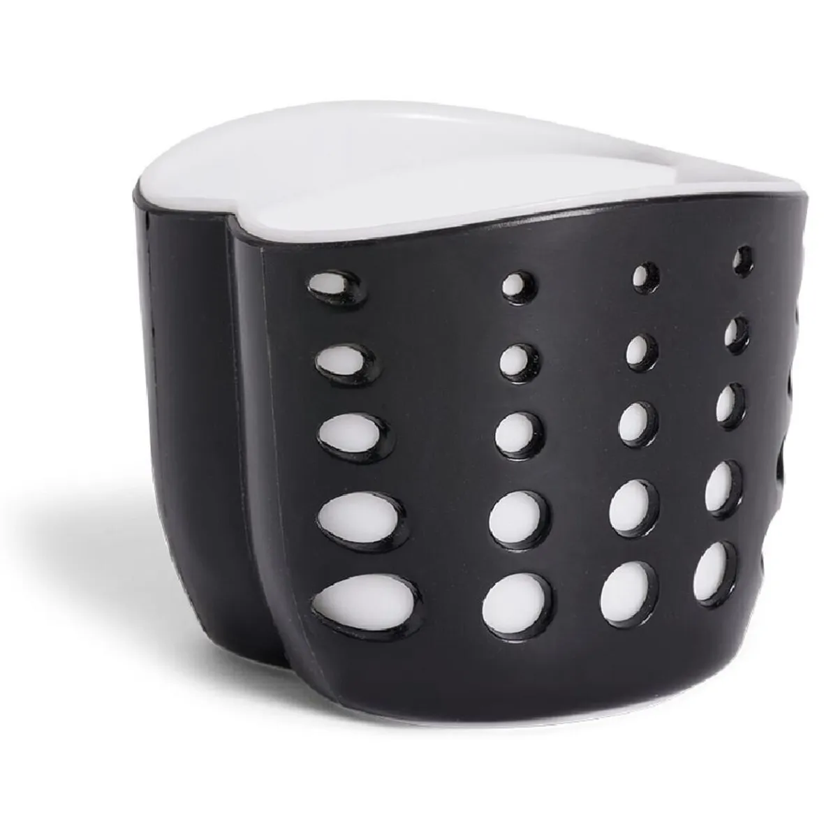 Gifi Rangement De Cuisine^Porte-éponge en plastique noir - 9,5x9,5xH8,3cm