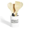 Gifi Rangement De Cuisine^Pot à ustensiles dolomite blanc Ø10xH13,2cm