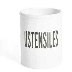 Gifi Rangement De Cuisine^Pot à ustensiles dolomite blanc Ø10xH13,2cm
