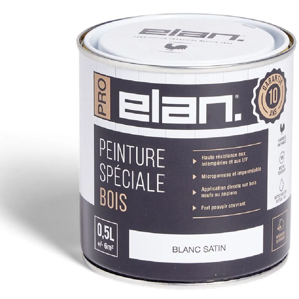 Pot peinture Elan bois int/ext blanc 0,5L^Gifi Clearance