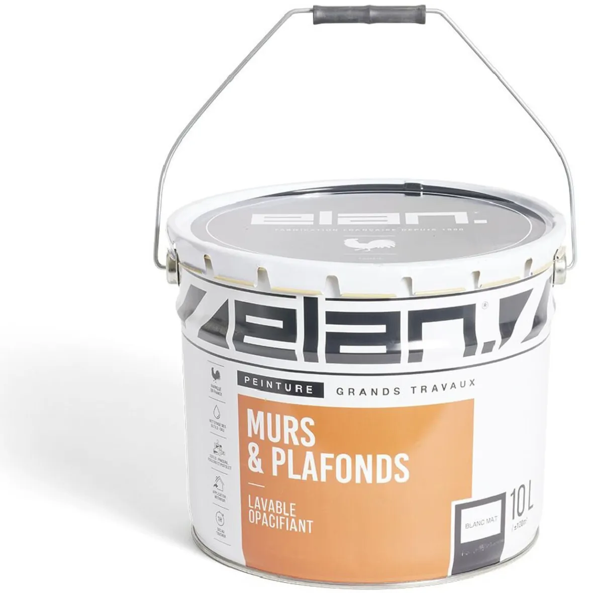 Pot peinture Elan murs et plafonds blanc mat 10L^Gifi