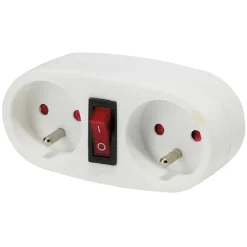 Prise murale biplite marche/arrêt blanc^Gifi Sale