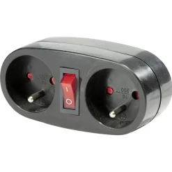 Prise murale biplite marche/arrêt gris anthracite^Gifi Sale