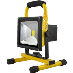 Projecteur LED sans fil rechargeable noir et jaune^Gifi