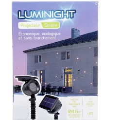 Projecteur led solaire laser fixe motif pois rouge^Gifi New