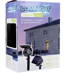 Projecteur led solaire laser fixe motif pois rouge^Gifi New