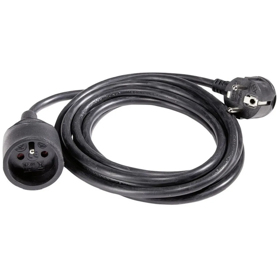 Rallonge fiche plate 3m noir^Gifi Discount