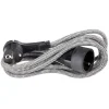 Rallonge textile 3m noir et blanc^Gifi Discount
