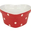 Gifi Cuisson^Ramequin coeur rouge à pois blancs