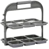 Gifi Rangement De Cuisine^Range bouteille pliable gris 6 emplacements