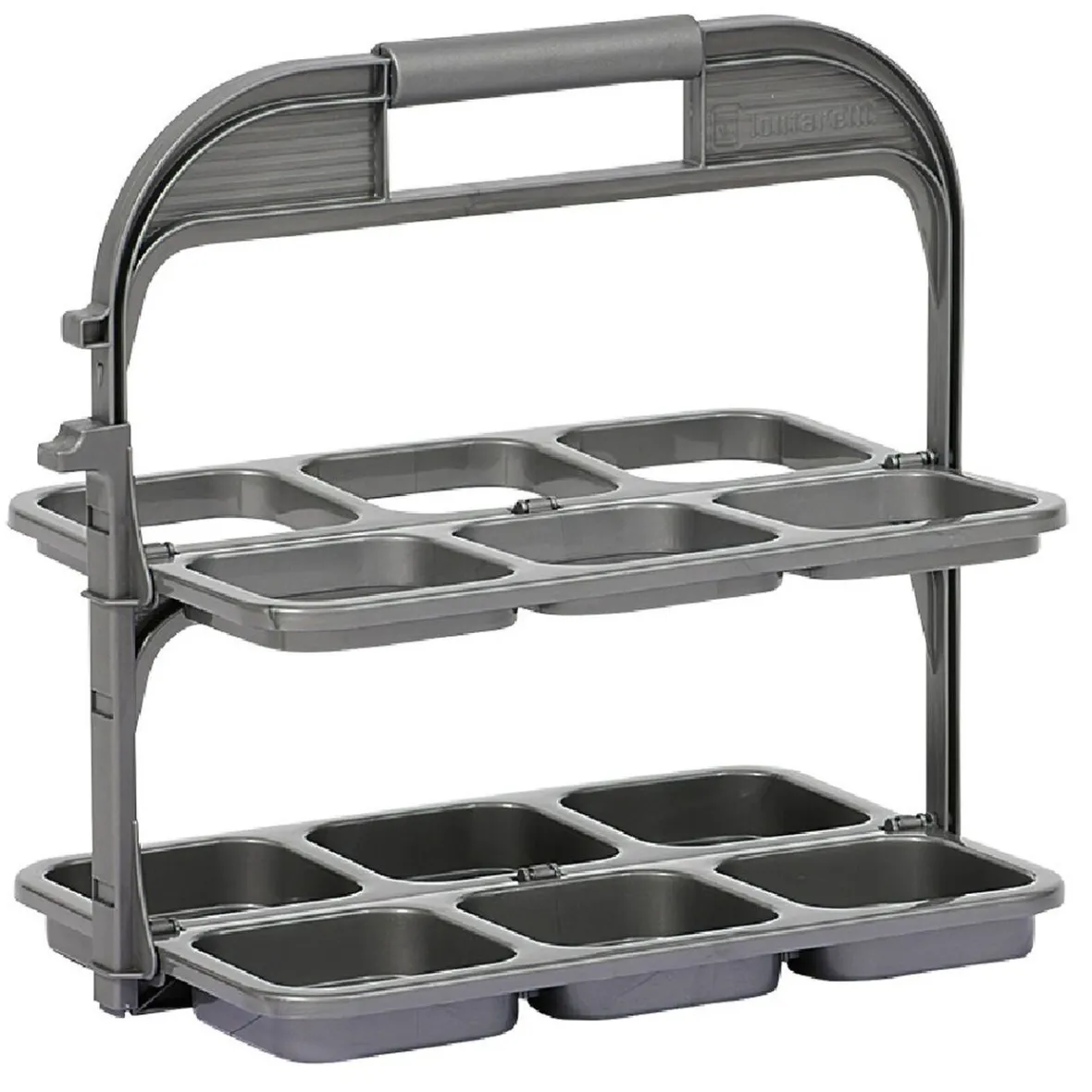 Gifi Rangement De Cuisine^Range bouteille pliable gris 6 emplacements