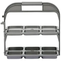 Gifi Rangement De Cuisine^Range bouteille pliable gris 6 emplacements