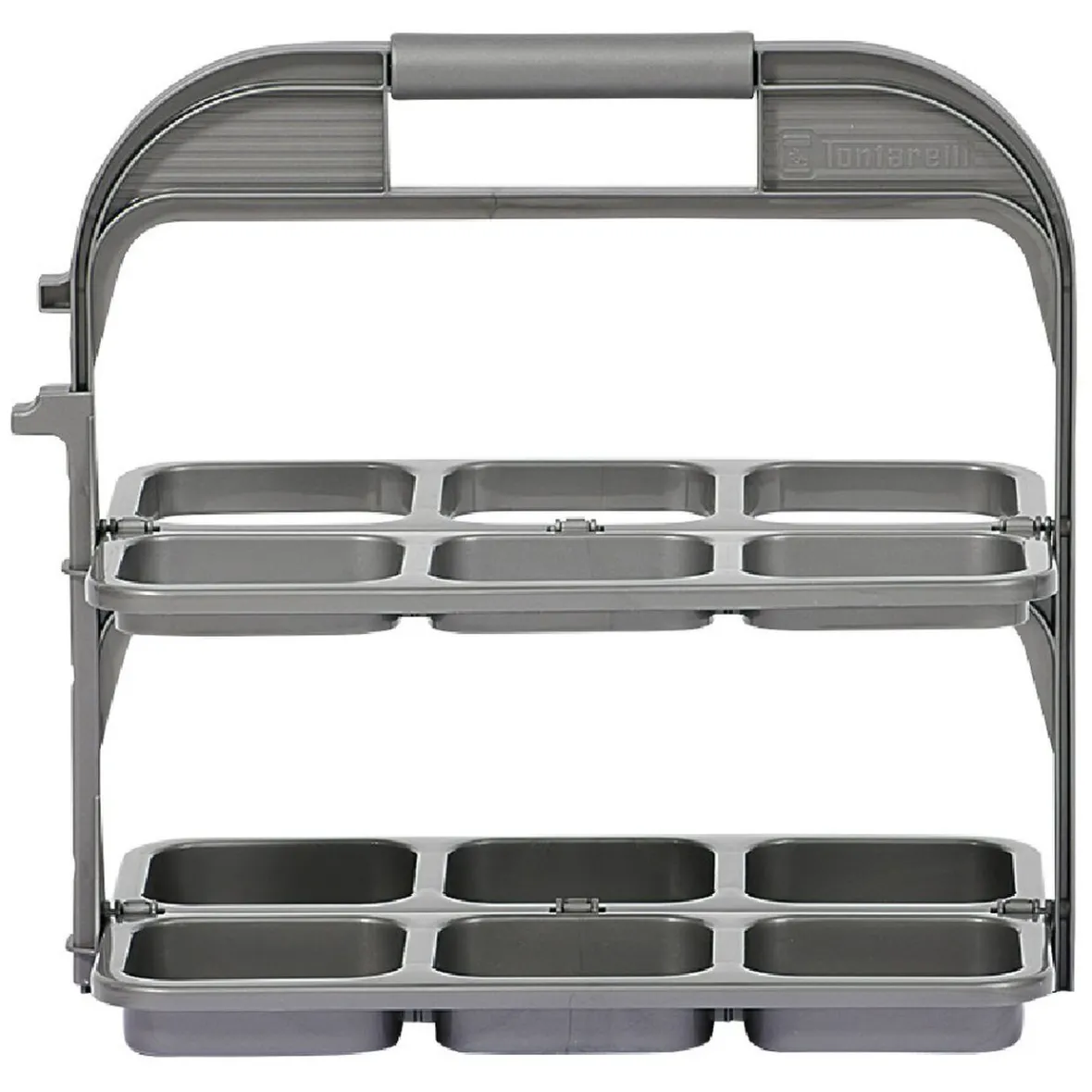 Gifi Rangement De Cuisine^Range bouteille pliable gris 6 emplacements