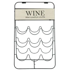 Gifi Rangement De Cuisine^Range bouteilles 9 compartiments métal noir bois design Wine