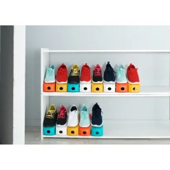 Sale Range chaussure empilable noir x3 Rangement