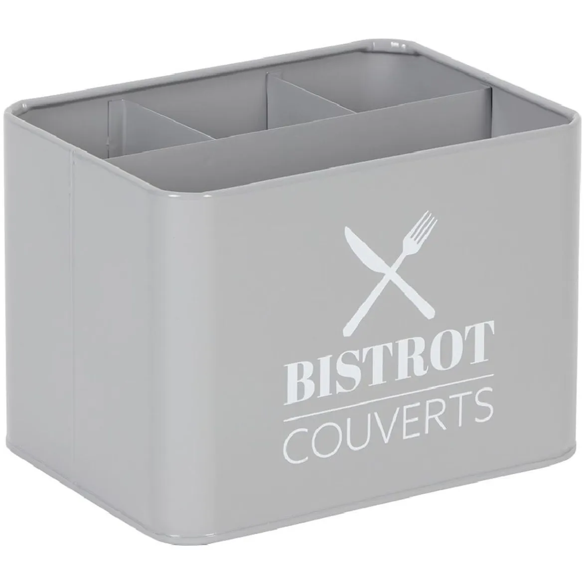 Gifi Rangement De Cuisine^Range couvert BISTROT en métal gris