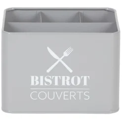 Gifi Rangement De Cuisine^Range couvert BISTROT en métal gris