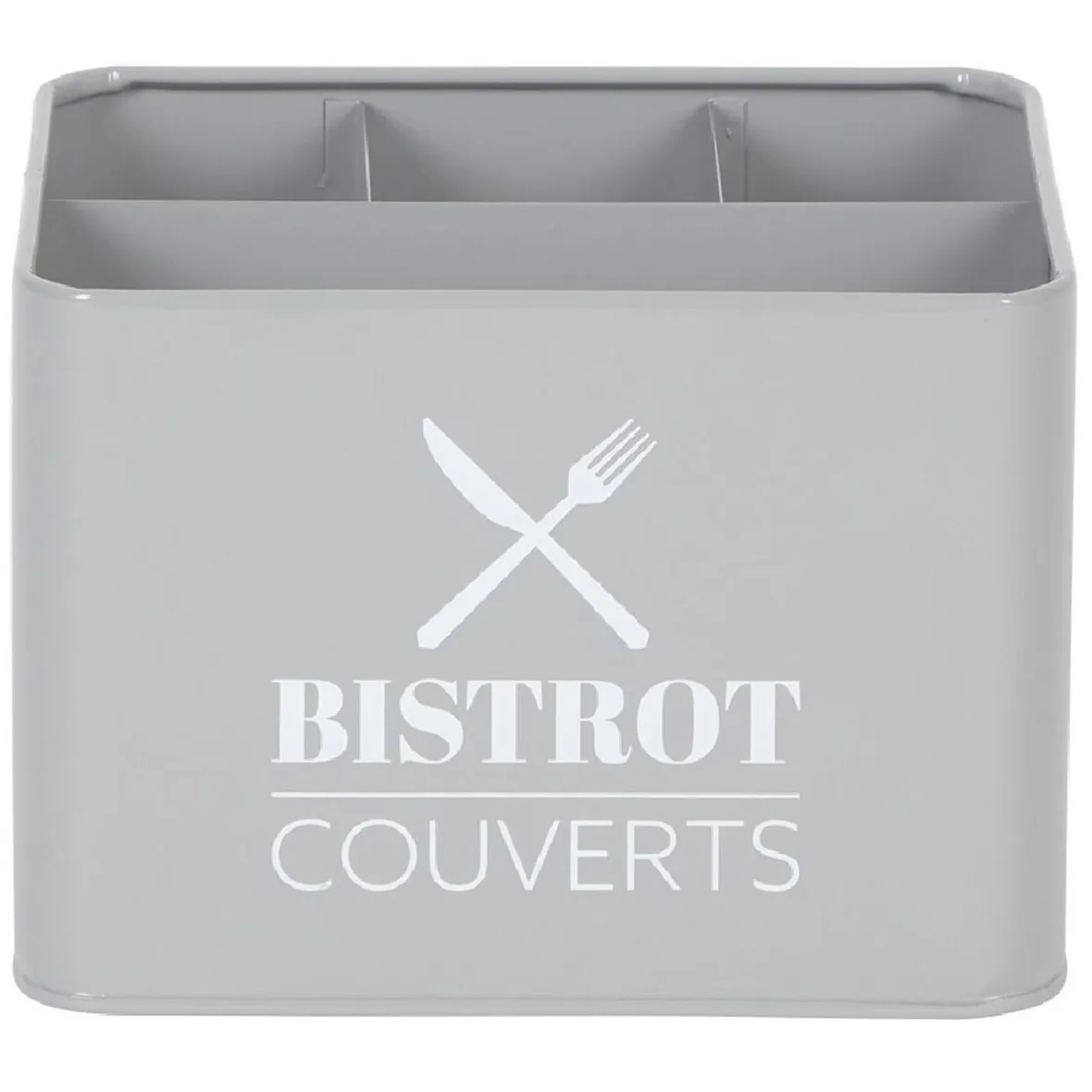 Gifi Rangement De Cuisine^Range couvert BISTROT en métal gris