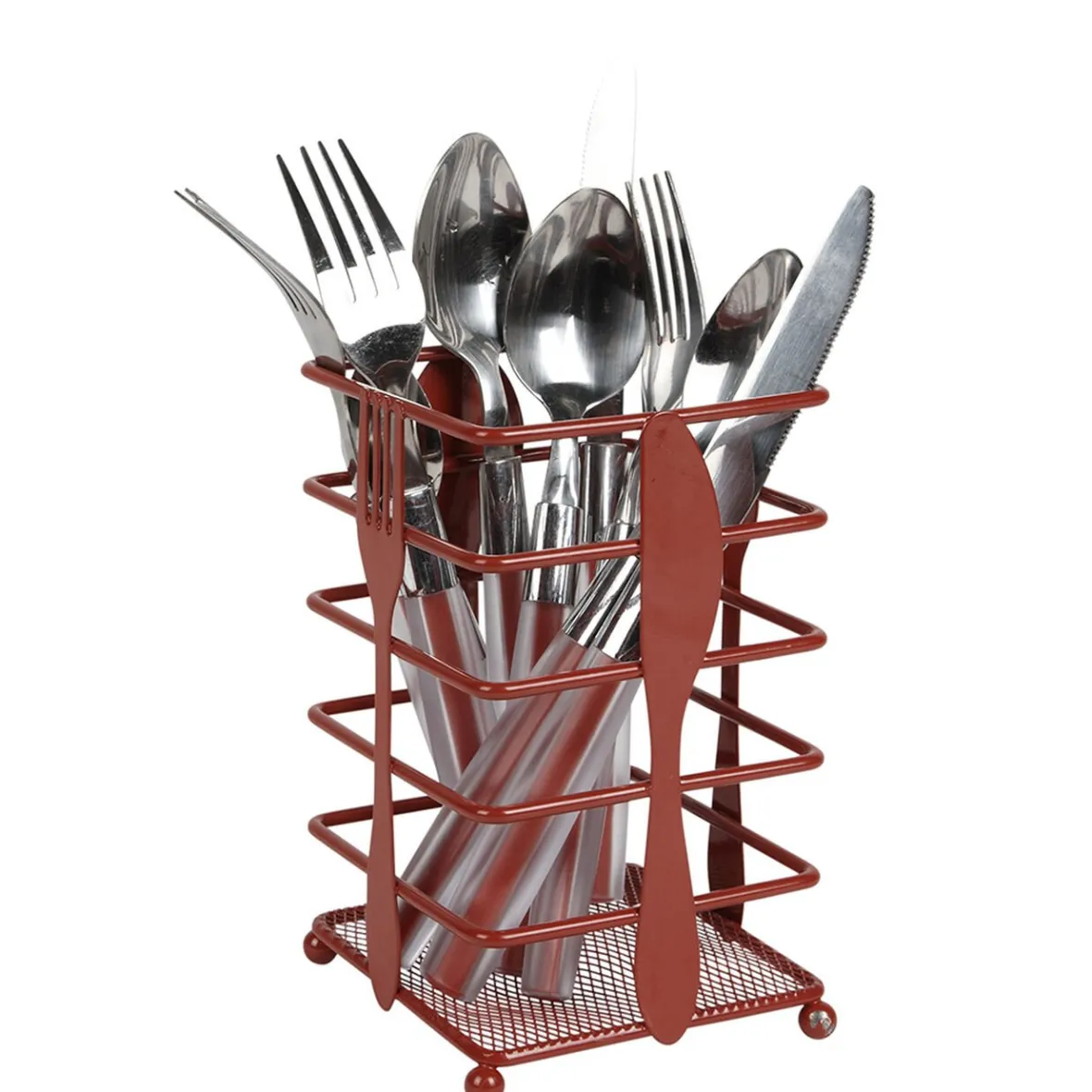 Gifi Rangement De Cuisine^Range couvert métal design cuillère fourchette couteau 10x10xH16,5cm