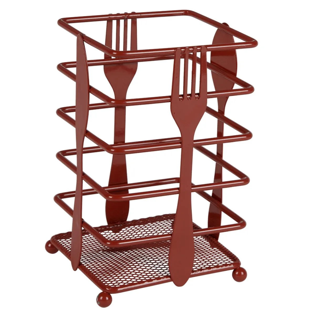 Gifi Rangement De Cuisine^Range couvert métal design cuillère fourchette couteau 10x10xH16,5cm