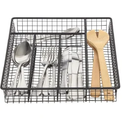Gifi Rangement De Cuisine^Range couvert pour tiroir grillage en fer noir