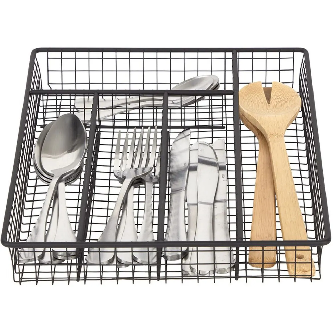 Gifi Rangement De Cuisine^Range couvert pour tiroir grillage en fer noir