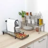 Gifi Rangement De Cuisine^Range dosette plateau en verre tiroir inox noir