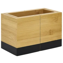 Gifi Rangement De Cuisine^Range ustensile extensible bambou naturel et noir L18/29x10xH12cm