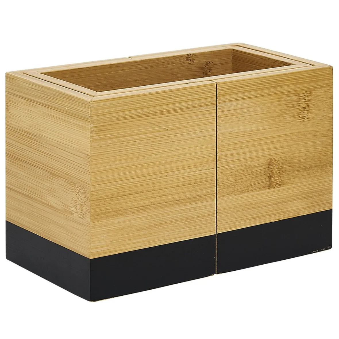 Gifi Rangement De Cuisine^Range ustensile extensible bambou naturel et noir L18/29x10xH12cm