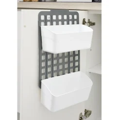 Gifi Rangement De Cuisine^Rangement de porte ajustable gris