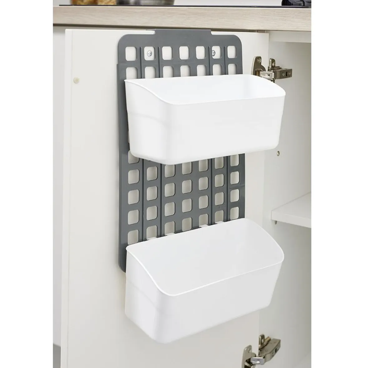 Gifi Rangement De Cuisine^Rangement de porte ajustable gris