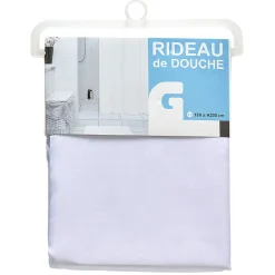 Rideau de douche uni blanc^Gifi Online