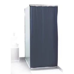 Rideau de douche uni bleu foncé 180x200cm 100% polyester^Gifi Online