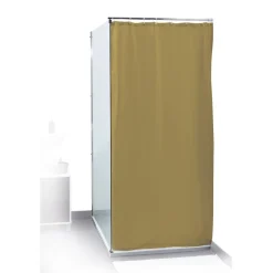 Rideau de douche uni ocre jaune 180x200cm 100% polyester^Gifi New