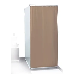 Rideau de douche uni orange 180x200cm 100% polyester^Gifi