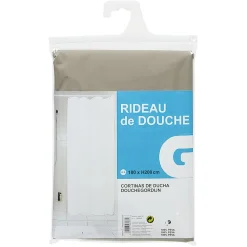 Rideau de douche uni taupe^Gifi Online
