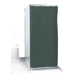 Rideau de douche uni vert foncé 180x200cm 100% polyester^Gifi