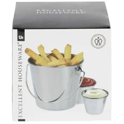 Gifi Petit Électroménager^Seau pour frites inox argenté