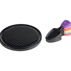 Gifi Petit Électroménager^Service à raclette grill caquelon multicolore 6 personnes
